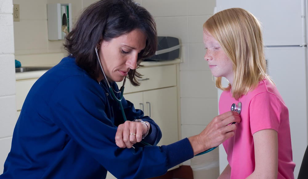 School nurse and student image