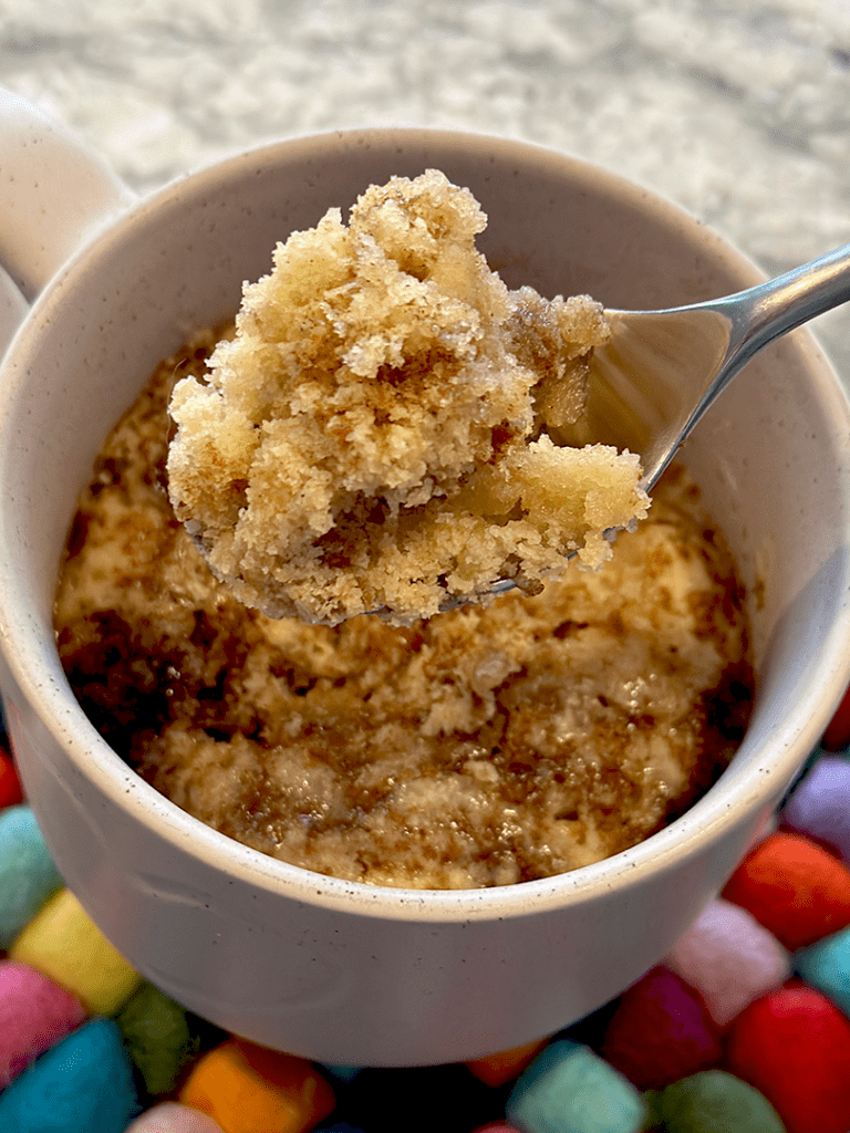 Peanut Butter Chocolate Chip Mug Cake - Kirbie's Cravings